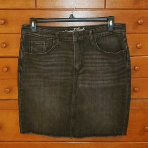 Universal Thread Black Washed Denim Pencil Skirt